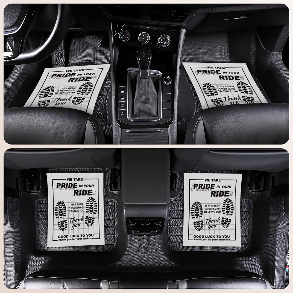 Paper Floor Mats for Cars 100pcs, Disposable White Paper Mats for Car Detailing, Waterproof Papers Floor Mats for Cars Detail, Thank You Mats for Cars Detailing, Car Dealership Supplies