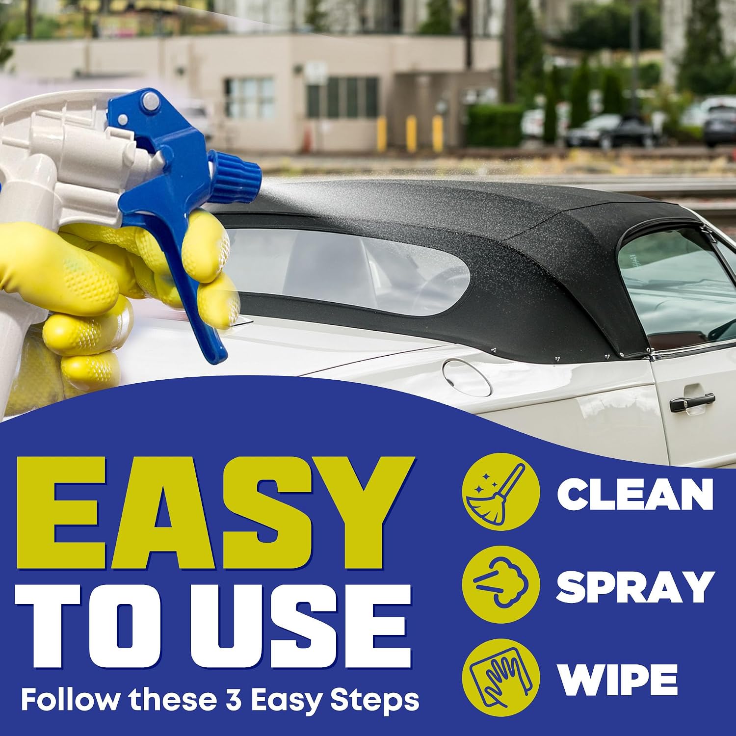 UV Protection Spray for Outdoor Surfaces – Helps Reduce Fading, Cracking, and Stains – Non-Greasy, Matte Finish – Includes Sprayer & Towel – Use on Vinyl, Plastic, Rubber, Artificial Plants