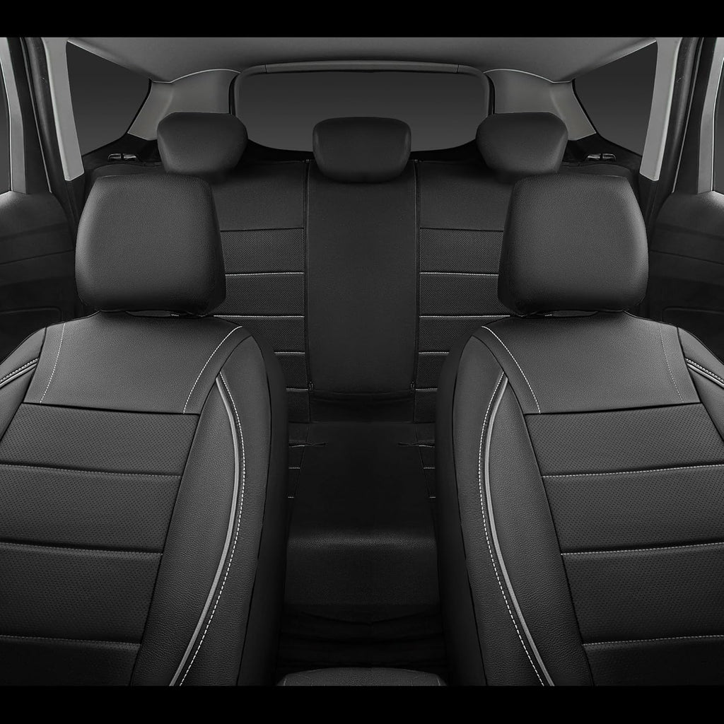 car pass universal reflect piping leather car seat showing dimensions