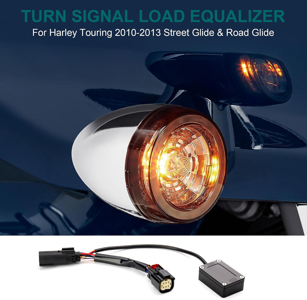 MoKitDora Load Equalizer LED Turn Signal Lights Blinker Resistor Stabilizer Controller for Harley Touring 2010-2013 Street Road Glide