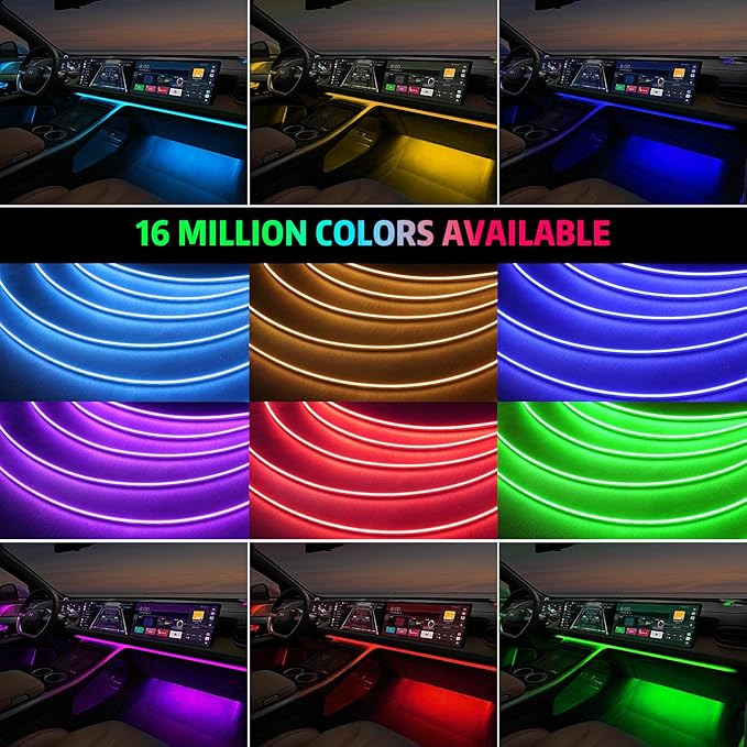 Acrylic Interior Car Lights, AMKI Car LED Strip Light - Image 3