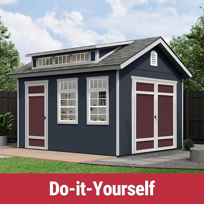 Handy Home Products Designer 12x10 Wooden Storage Shed - Image 2