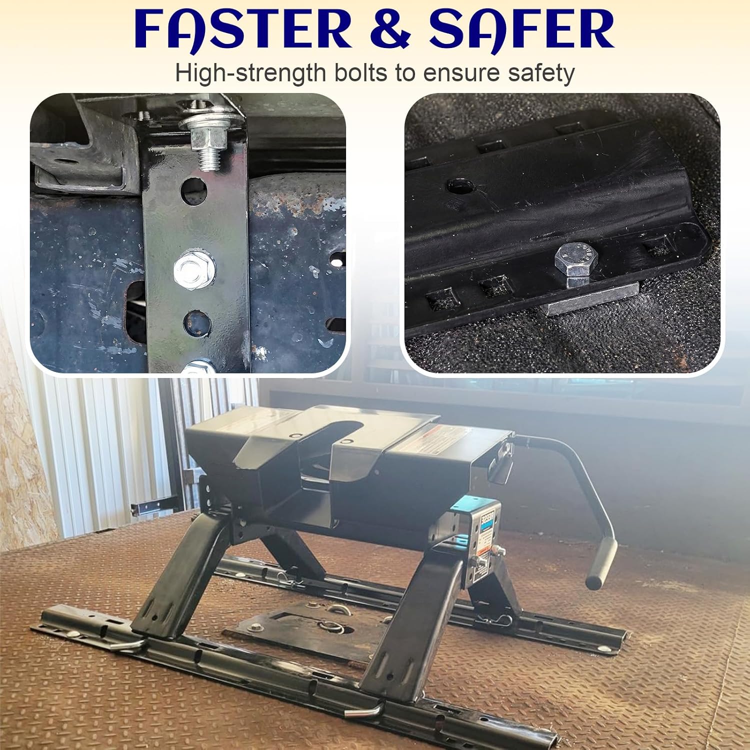 Universal Installation Kit w/Hardware and Brackets Compatible with Reese 5th Wheel Trailer Hitches #30035 & #58058 (10 - Bolt Design)