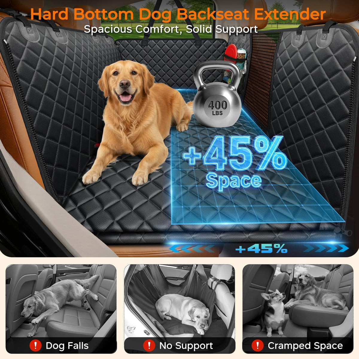 urpower hard bottom dog car seat cover for shown in use