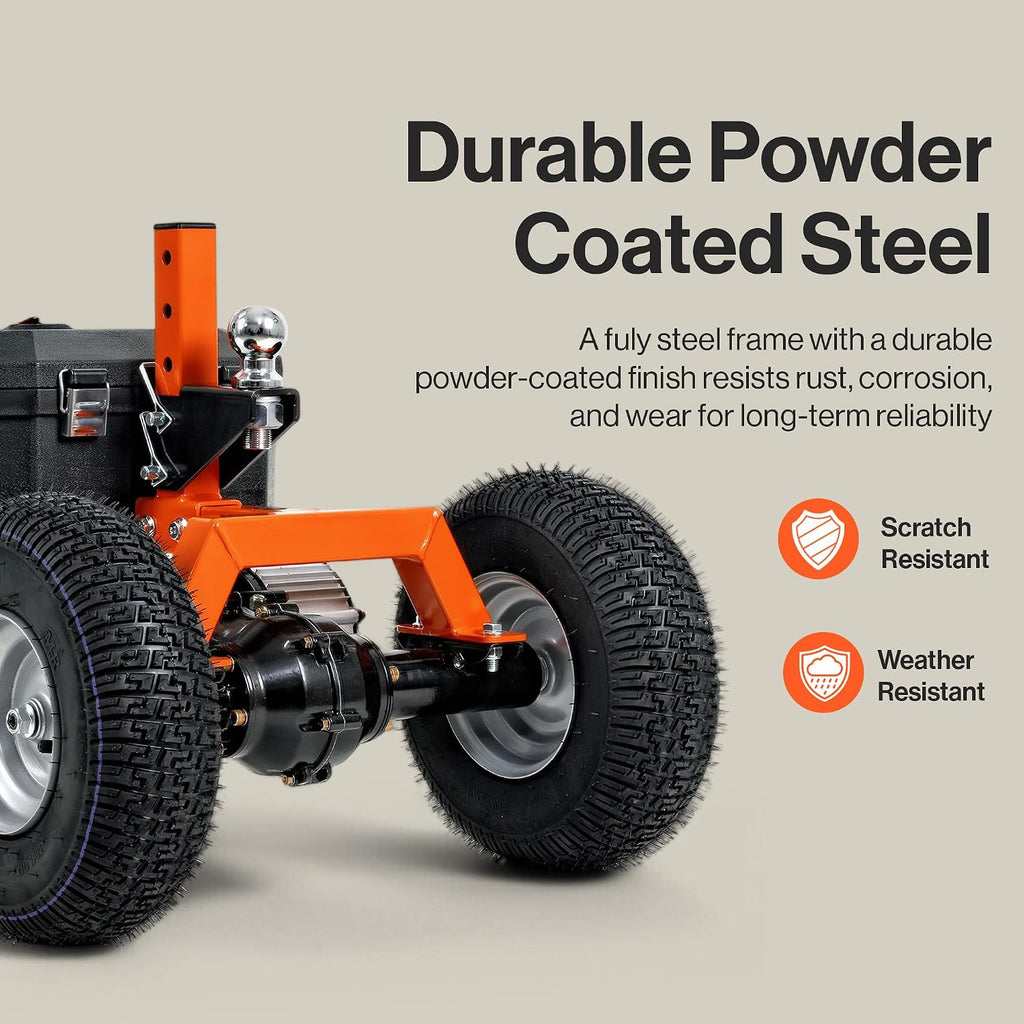 SuperHandy Electric Trailer Dolly – 2800 lbs Max Trailer Weight, 450 lbs Tongue Weight, 24V 800W Motor, Heavy Duty Jack Lever with 2" Ball Mount, 24V 7Ah Battery Powered for Commercial Use