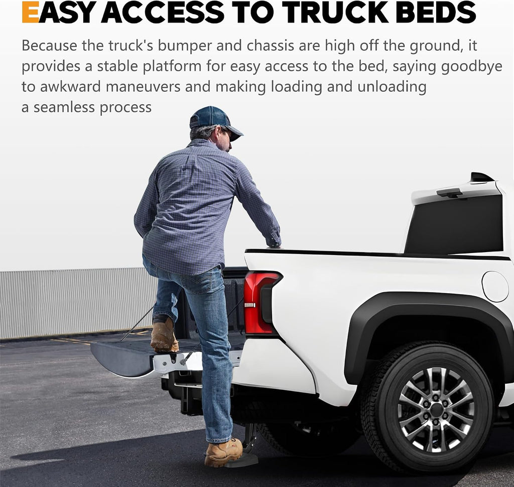 Rear Bed Step Tailgate Bedstep Compatible with Toyota Tacoma 2024 2025 2026 Folding Truck Step Retractable Bumper Tailgate Step Replace # PT392-35920