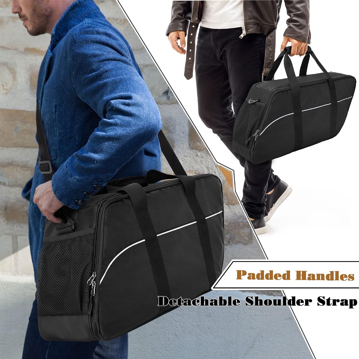 HODRANT Saddlebag Liners Bag, Travel Motorcycle Saddlebag Organizer Compatible with Harley Davidson 1993-2022 Touring Road Glide/Street Glide/Electra Glide/Road King Hard Saddlebag, 1 Bag Only
