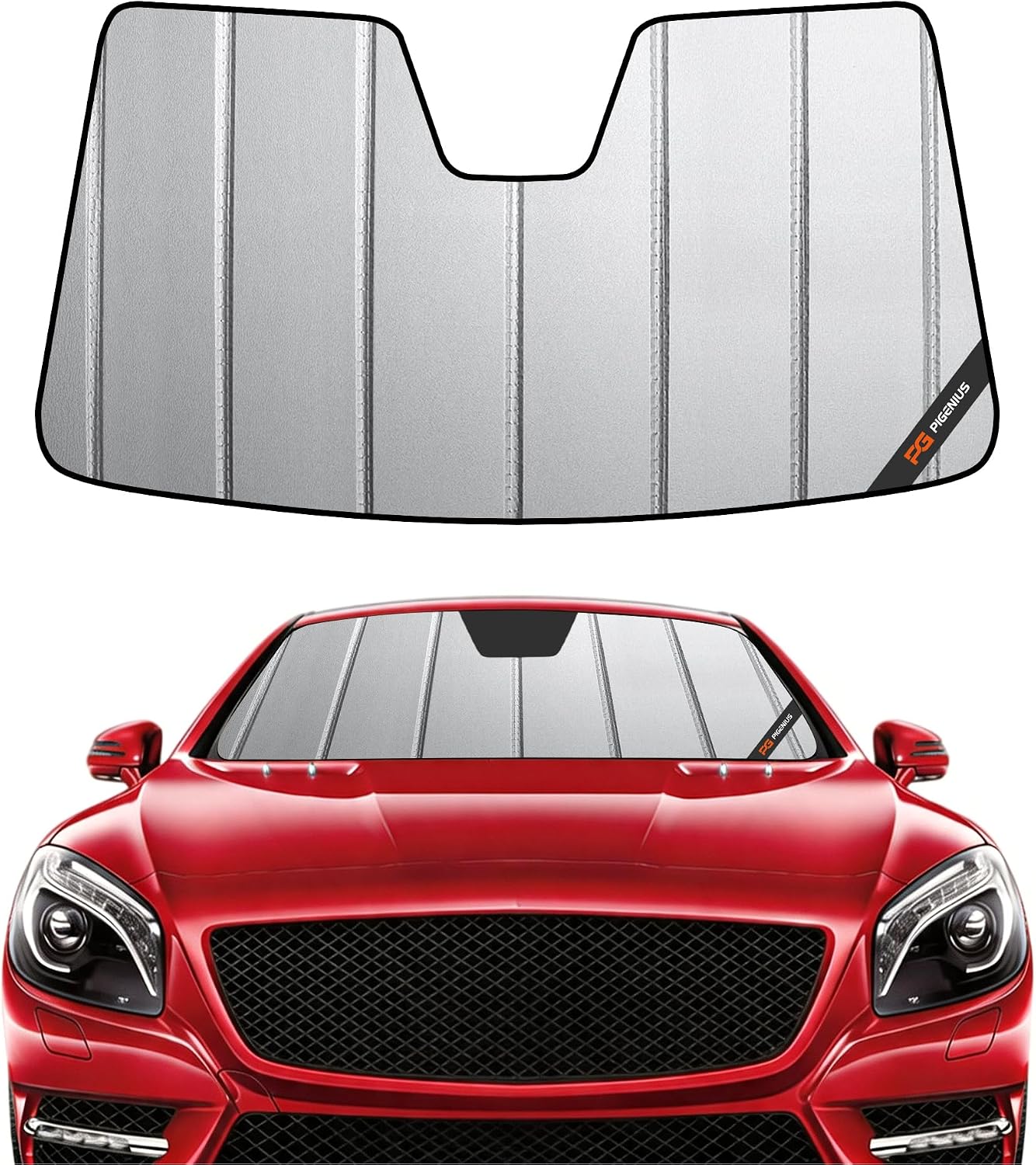 Pigenius Windshield Sunshade for Mercedes-Benz SL 2013-2020 Front Window Sun Shade - Safeguard