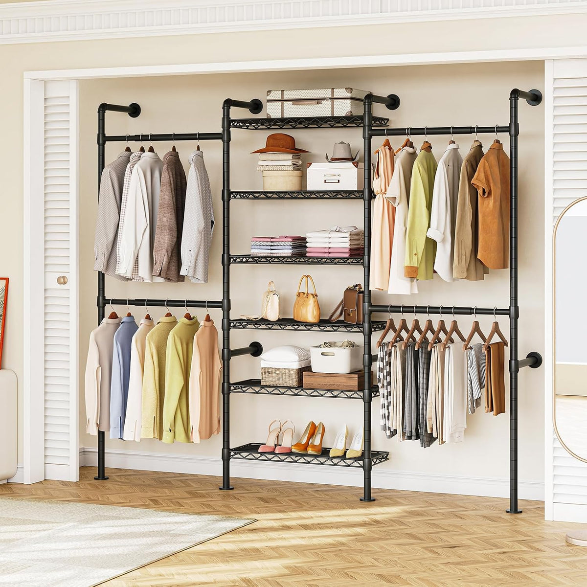 onbrill h3 expandable wall mounted closet system, heavy, main product view