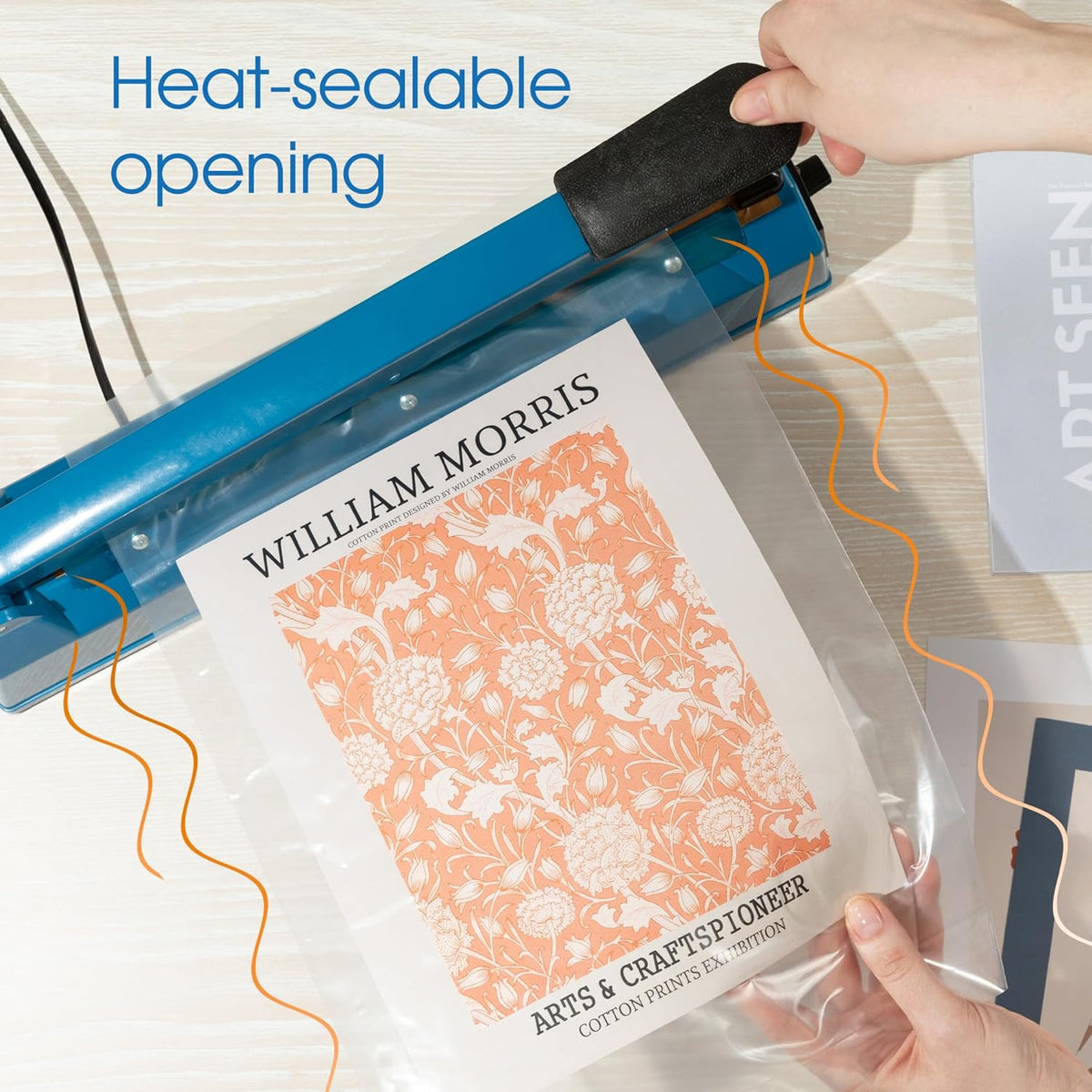 24" x 36" open-end flat poly bags (100, side view