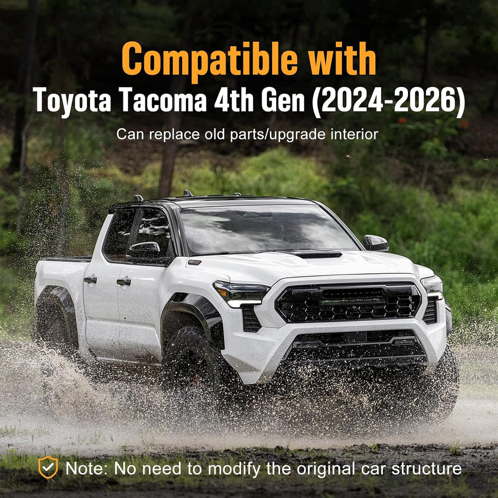 Driver Side A-Pillar Grab Handle Compatible with 2024 2025 2026 Toyota Tacoma Gen 4th, OEM-Style Texture, Matches Passenger Side, Easy Installation