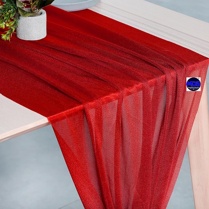 MDS Halloween Chiffon Table Runner - 5 Pack, 29 x 170 Inches, 14ft Each - She...