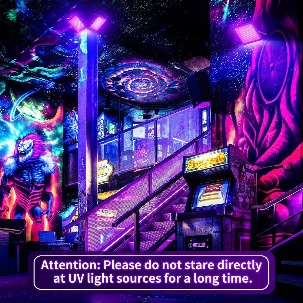 UV Blacklight 150W 395nm 2-Pack for Halloween & Party