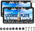Metal License Plate Frame Black and White License Plate Frames Not All Who by Unknown