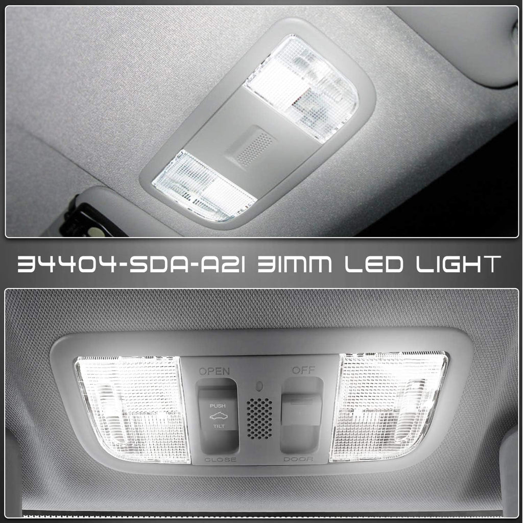 HERCOO 924-798 Dome Lamp Switch Roof Map Light LED Bulbs for 34404-SDA-A21 34404-SDA-A22D3 Compatible with Honda CR-V Odyssey Accord Pilot Ridgeline Dodge Ram 1500
