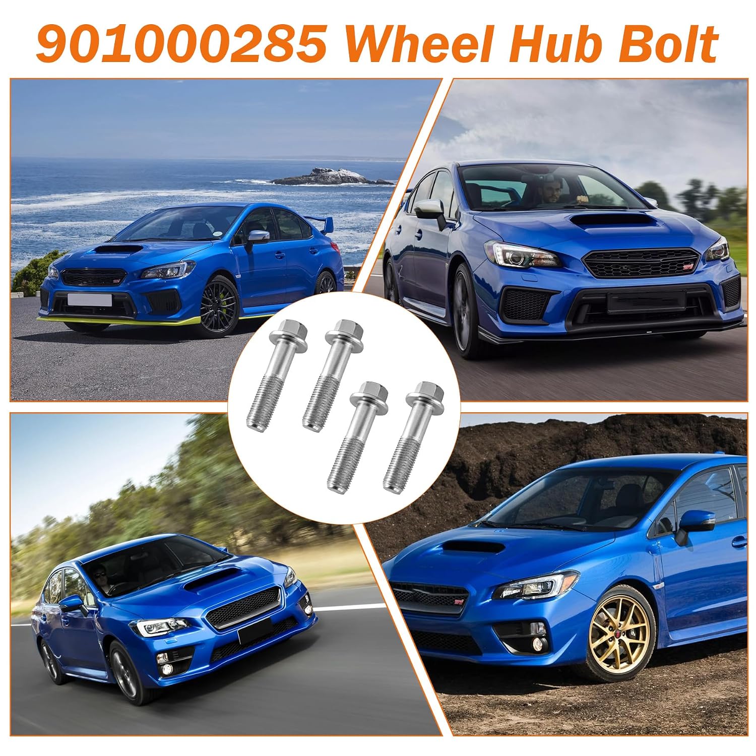 4 Pack 901000285 Wheel Bearings Hub Bolt, Compatible with Subaru Forester Outback Legacy Tribeca 2005-2016