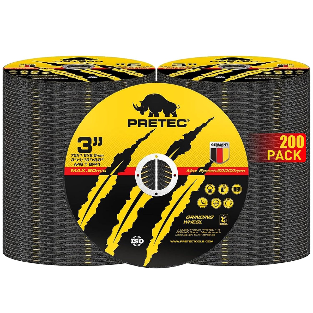 3 inch cut off wheels, 200 pack metal, main product view
