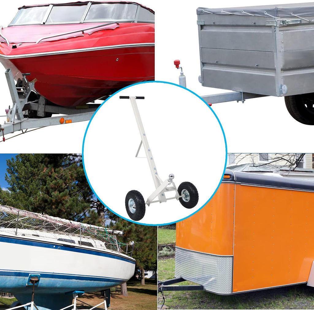 Heavy-Duty Trailer Dolly with Pneumatic Tires - 600 Lb Capacity - Easy Maneuverability for Boats, Utility, and Jet Scooter Trailers
