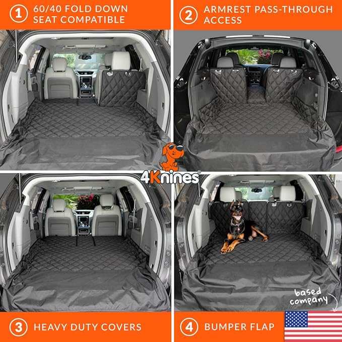4Knines SUV Cargo Liner for Dogs, Trunk Mat for SUV, Durable Cargo Cover - Image 6