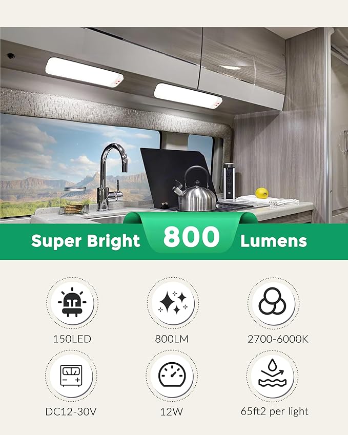 150LED 12V-30V RV Lights Interior, 12 Volt LED Lights - Image 2