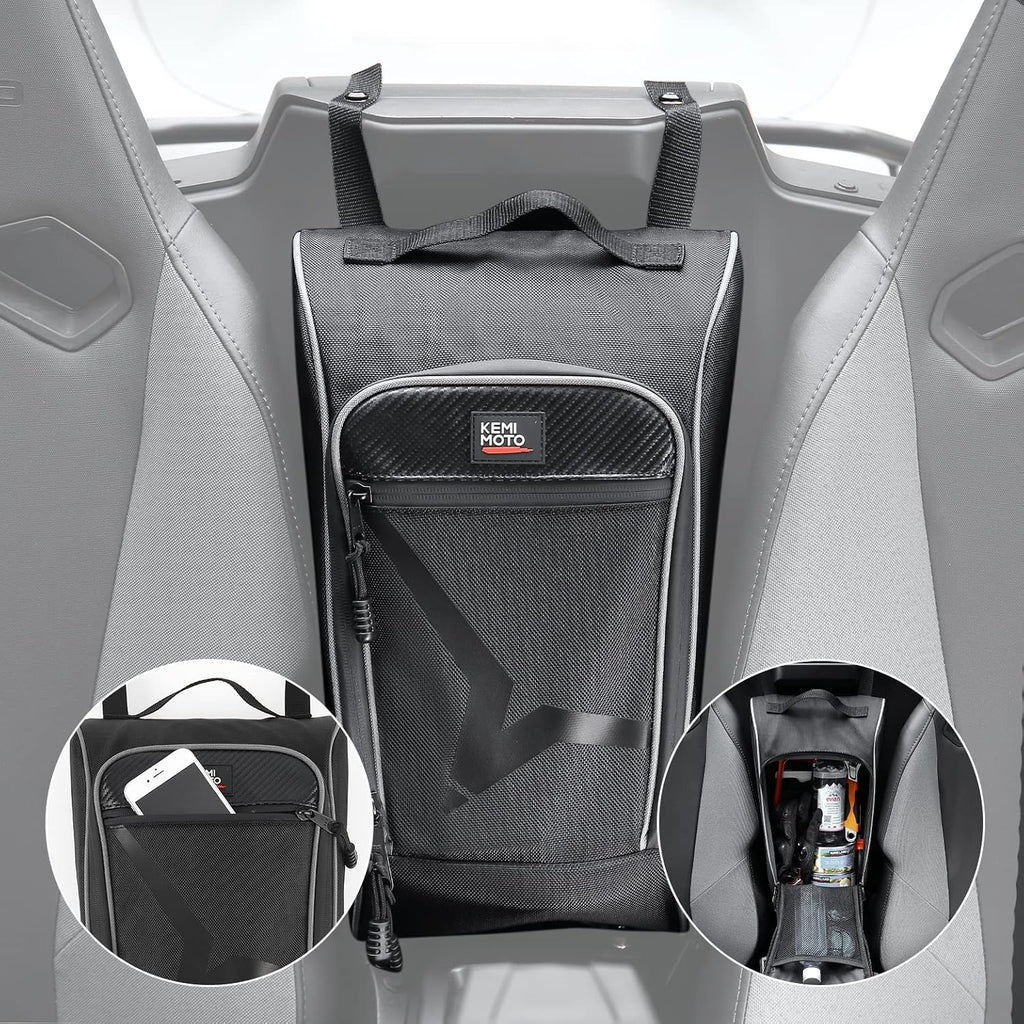 KEMIMOTO Center Bag 1.7 Gal Multi-Pockets 1680D Compatible with CFMOTO ZForce 950 HO, HOEX 2022-2024/20-22 ZForce 950 Sport G1 UTV Cab Pack Center Seat Bag Water Resistant Organized Storage