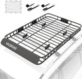 WILDROAD Car Roof Cargo Carrier Combo of Upgraded 64"x 39"x 4" Roof Rack Cargo by WILDROAD