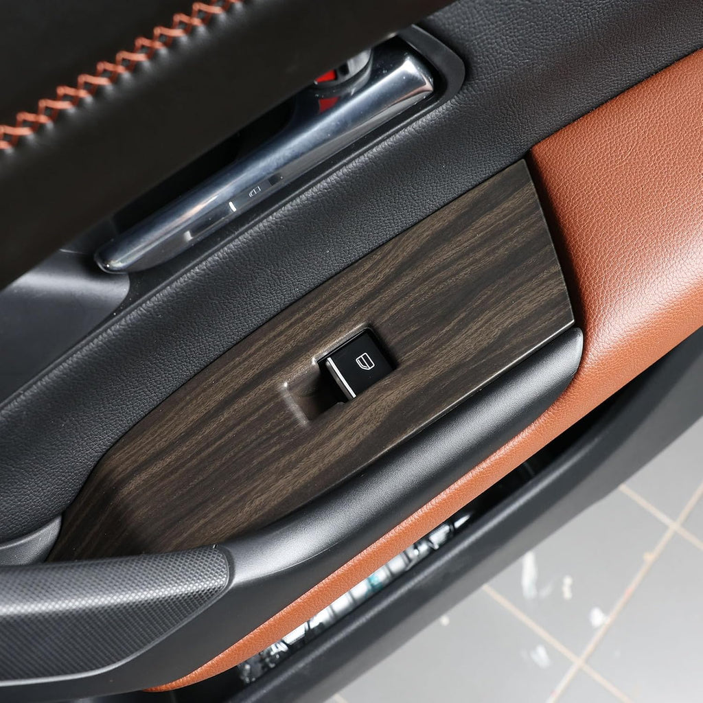 for Mazda CX-50 2026 2025 2024 2023 Trims Cover, Wood-Grain Finish Interior Accessories for Mazda CX50 Gas and CX 50 Hybrid, Window Control Switches Protective Panel