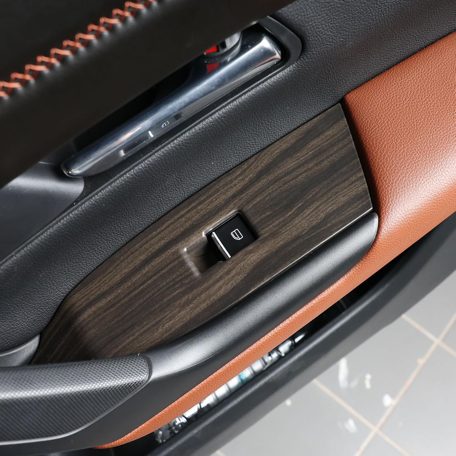 for Mazda CX-50 2026 2025 2024 2023 Trims Cover, Wood-Grain Finish Interior Accessories for Mazda CX50 Gas and CX 50 Hybrid, Window Control Switches Protective Panel