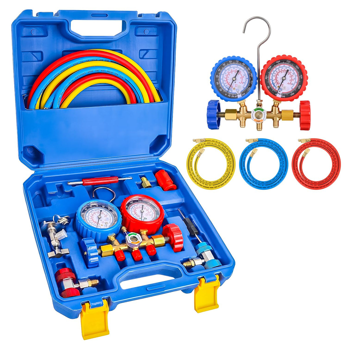 nilight 3-way a/c manifold gauge set for r134a, main product view