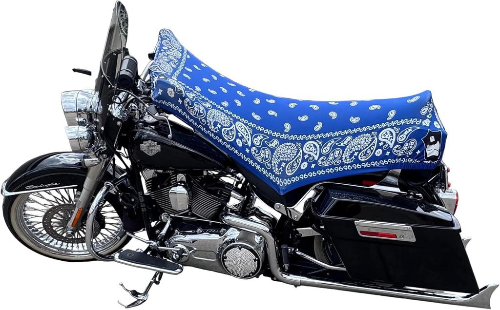 THIGHBRUSH® - Azul - Water Repellent Motorcycle Cover and Sunshade (Blue) | Keep Your Bike Seat Cool and Dry
