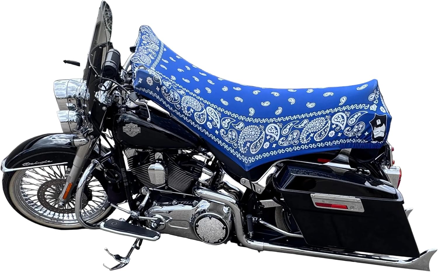 THIGHBRUSH® - Azul - Water Repellent Motorcycle Cover and Sunshade (Blue) | Keep Your Bike Seat Cool and Dry