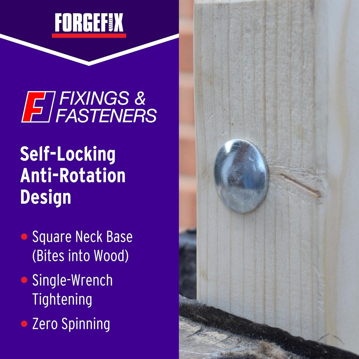 forgefix carriage bolts | m12 x 240mm |, side view