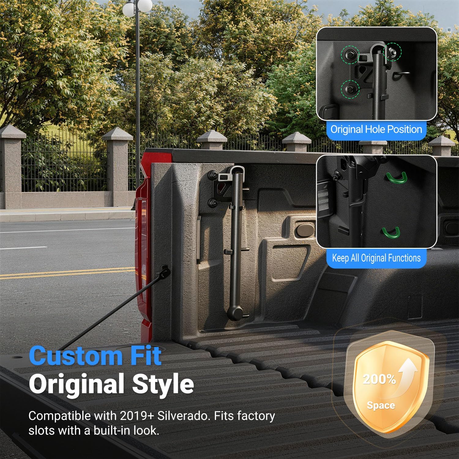Driver Side Tailgate Step Handle Compatible with 2019-2026 Chevy Silverado GMC Sierra 1500 20-26 2500HD 3500HD Rear Assist Handle Replacement for 2019-2026 Chevy Silverado Accessories