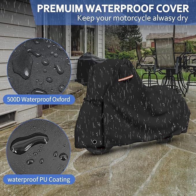STARTWO Motorcycle Covers Waterproof Outdoor Storage - Image 5