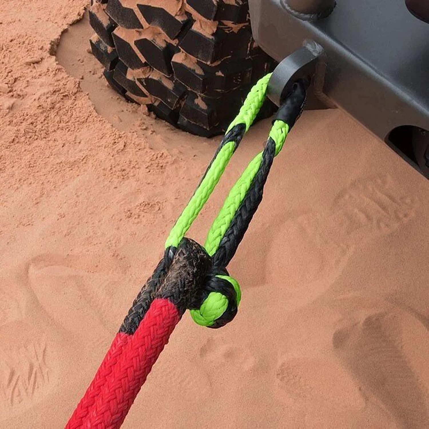 Bubba Rope 176745-PROBB Heavy Duty 7/16" Synthetic Soft Shackle Gator Jaw PRO Breaking Strength of 52300 lb with UHMPE Plasma in Blue and Black, Accessory Ideal for Recovery and Towing Stuck Vehicle