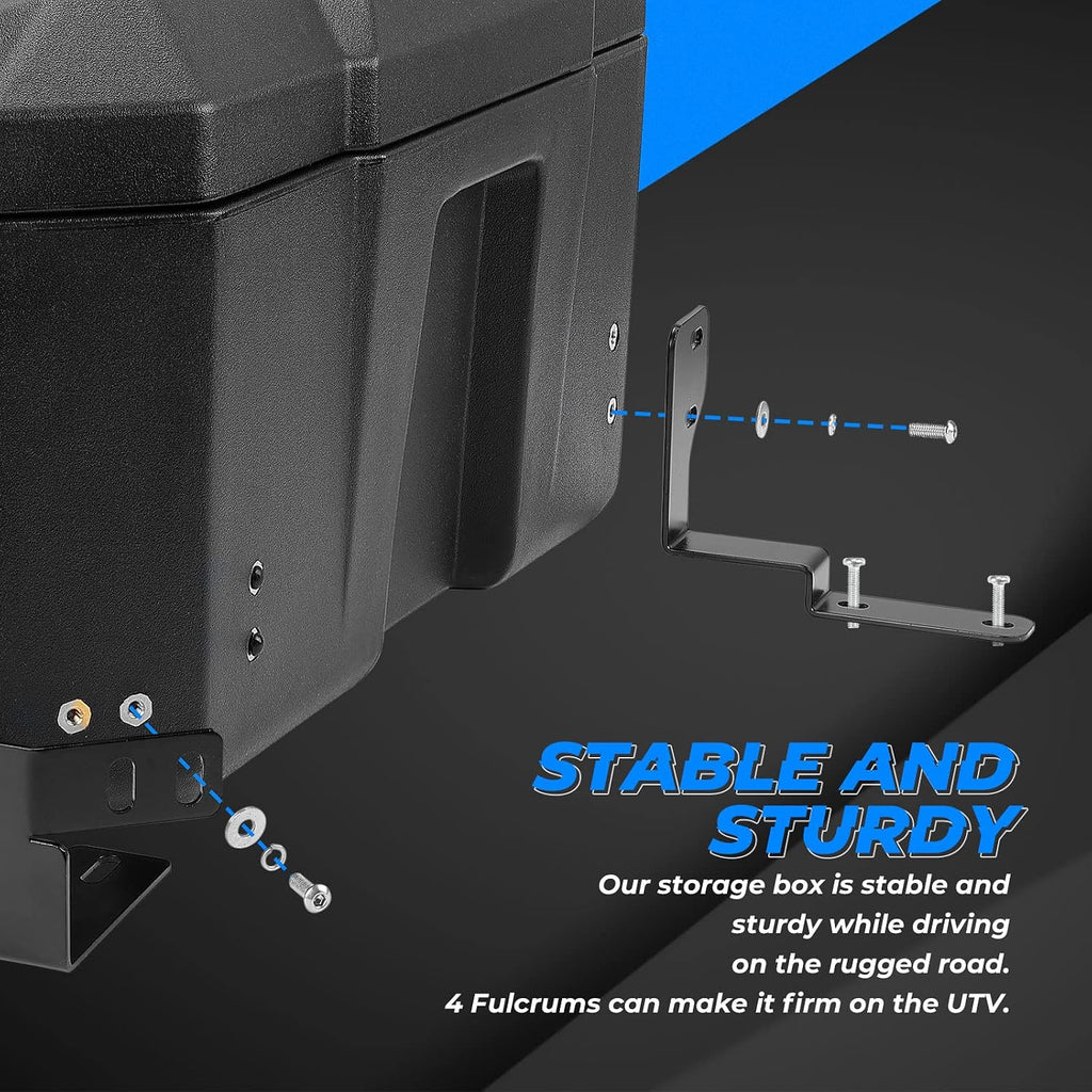 KEMIMOTO Rear Cargo Box Compatible with Talon 1000 R/X/X4/XS/RS 2019-2026 - Heavy-Duty Waterproof 56L Sealed Storage, UV/Scratch Resistant, OEM Replace #0SL51-HL6-A01