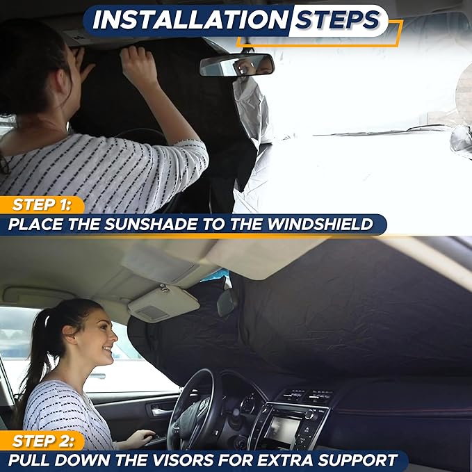 EcoNour Car Windshield Sunshade | Blocks 99% Heat & Keeps Interior Cool | - Image 9