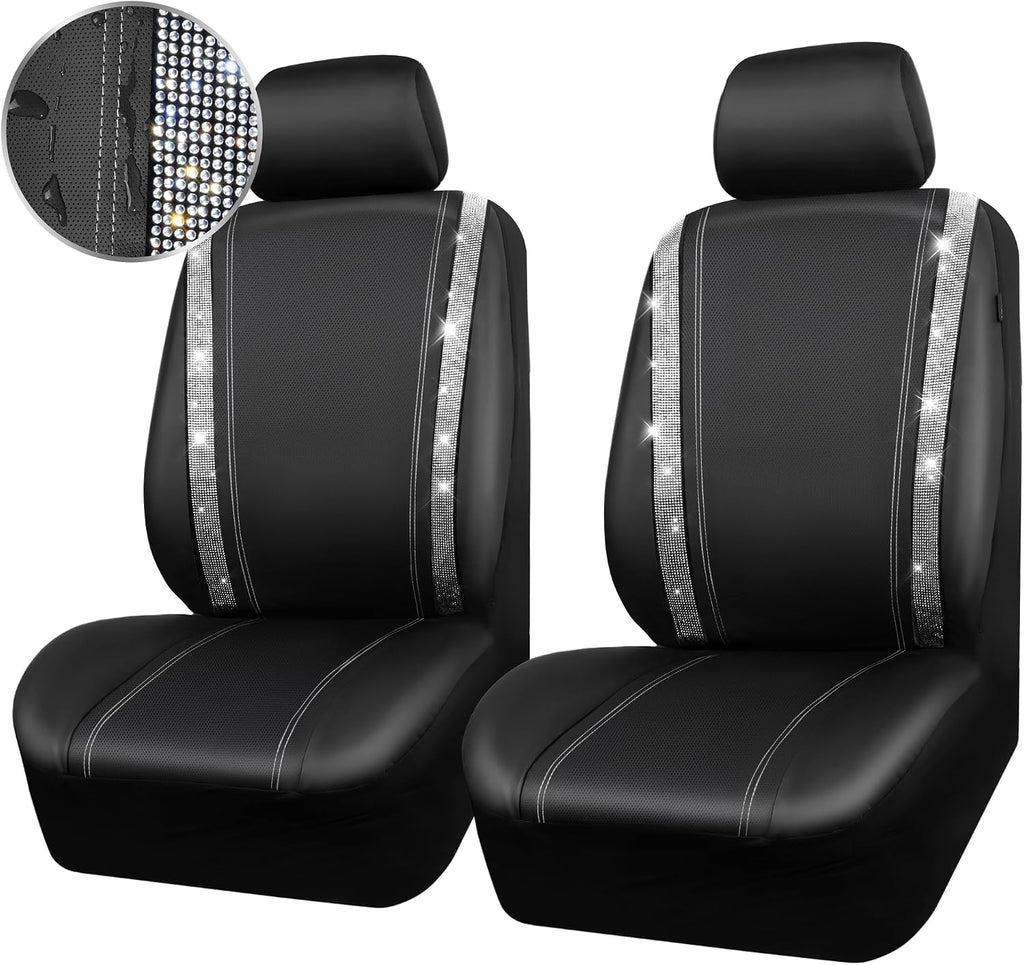 car pass leather bling diamond car seat cover, view 9