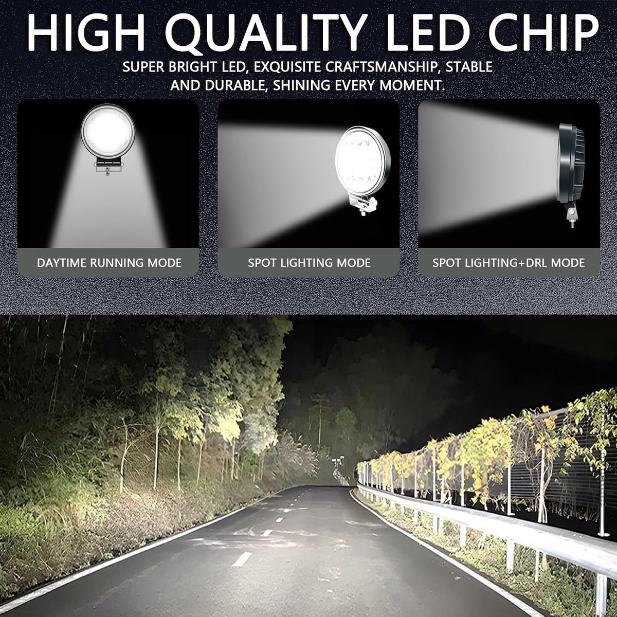 winbang led tractor work lights, 4 inch led, package contents