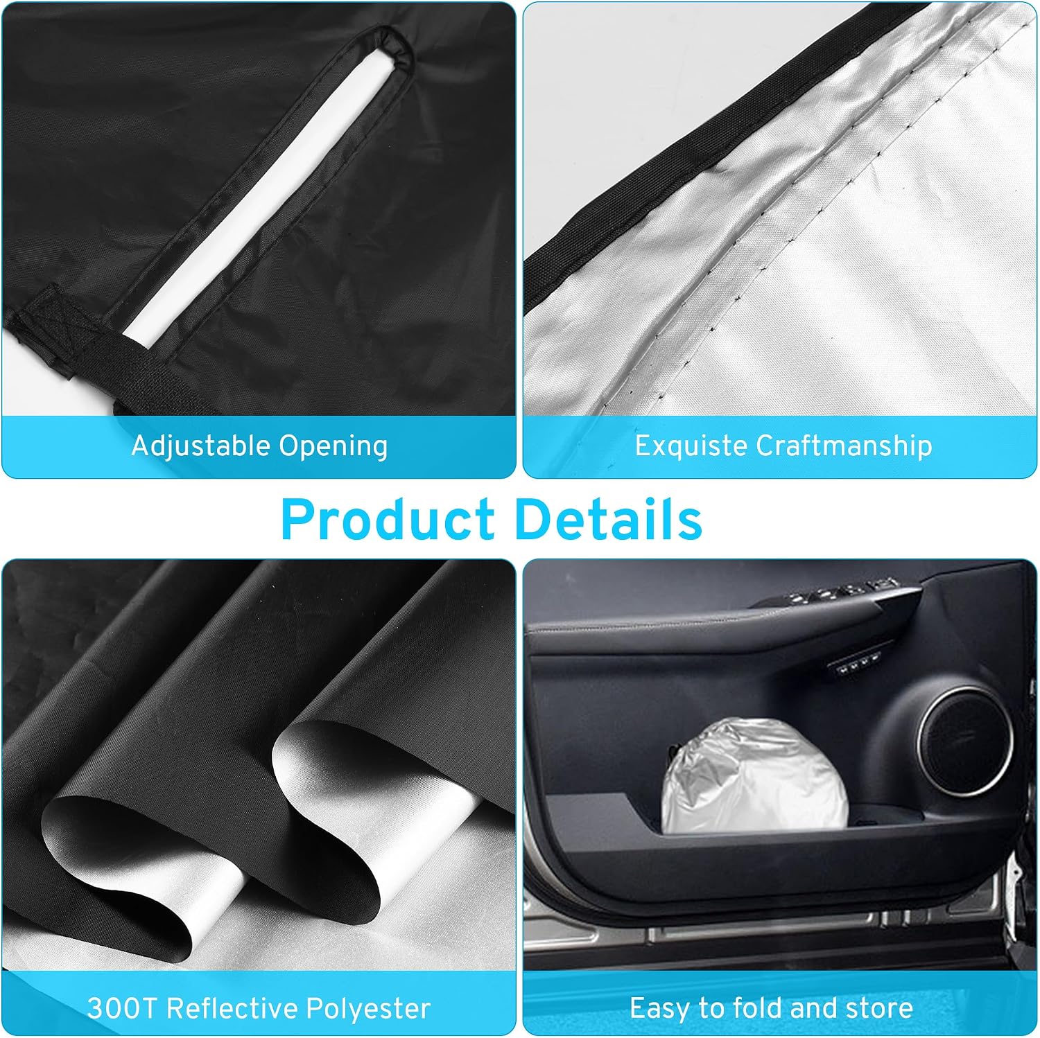 XHRING Windshield Sun Shade Sunshade Compatible with Mercedes Benz C Class C300 W205 C250 C400 2026 2025 2024 2015-2023 GLA GLA 250 GLA250 2021-2025 2026 Accessories, Car Front Window Sun Shield Cover