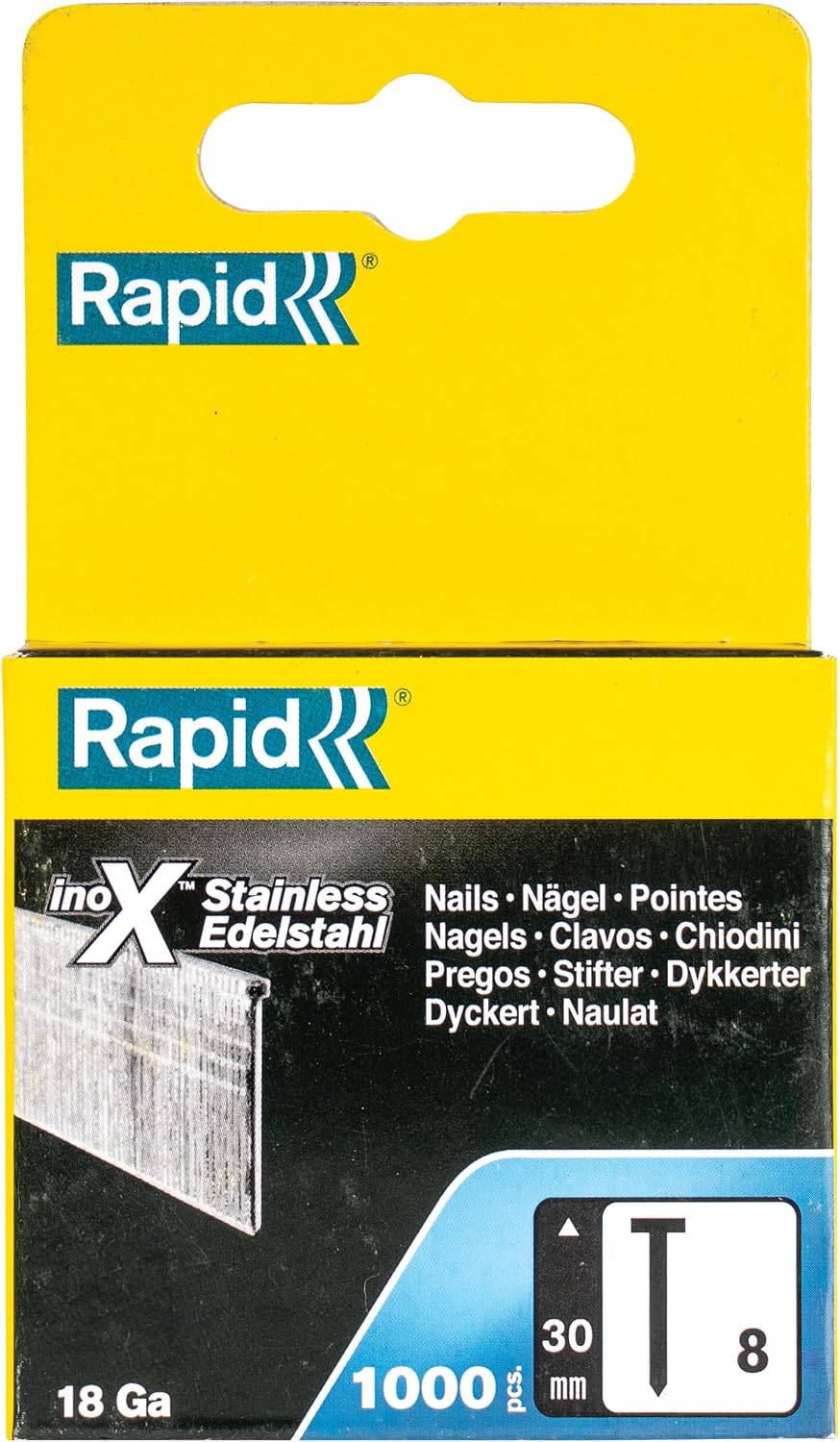 rapid high performance no.8 stainless steel brad nails, main product view