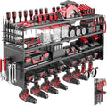 Power Tool Organizer Wall Mount, 4 Tier Tool Storage Rack