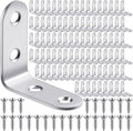 pelopy 100 pcs l bracket stainless steel 90, main product view