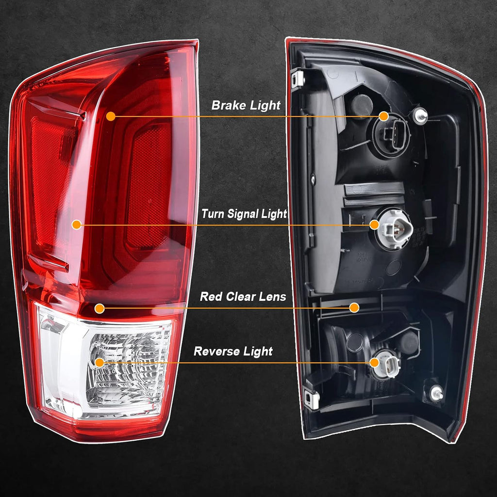 Tail Light Rear Lamp Compatible With 2016-2023 Toyota Tacoma Right Passenger Side Taillight Brake Signal Assembly with Bulb # ‎81550-04170