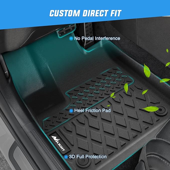 Nilight TPE Floor Mats for 2021 2022 2023 Hyundai Santa Fe 5 Seat, All Weather - Image 2