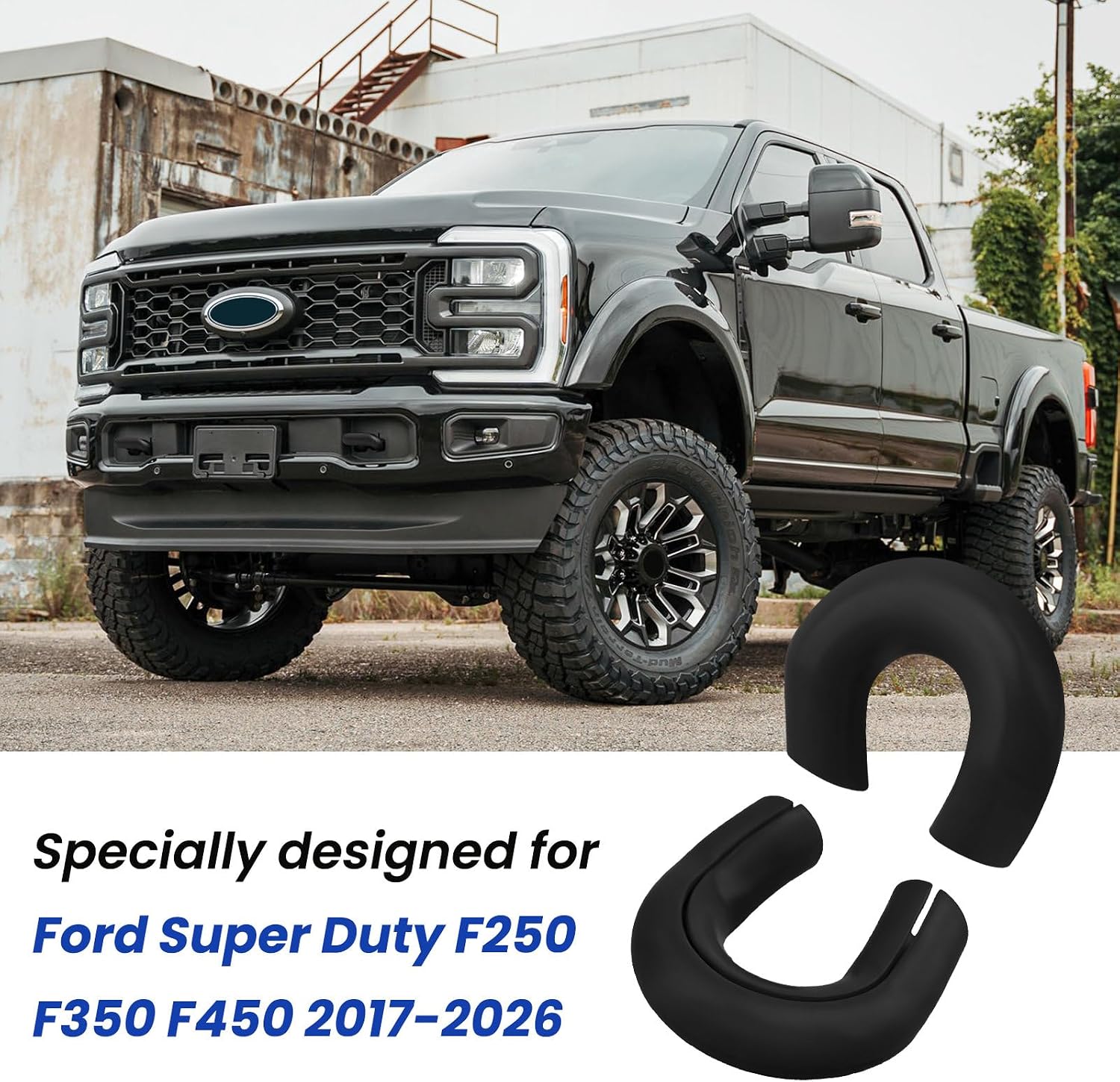 Tow Hooks Covers for Ford Super Duty F250 F350 F450 2017-2025 Compatible with Ford Super Duty F250 F350 F450 Accessories 2017-2026 (Black)