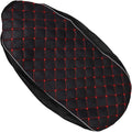 Motorcycle Seat Cover Cushion Breathable Anti-Slip Mesh Fabric Large Red Grid Pattern Sunscreen Protector for Scooter and Moped All-Season Electromobile Seat Pad