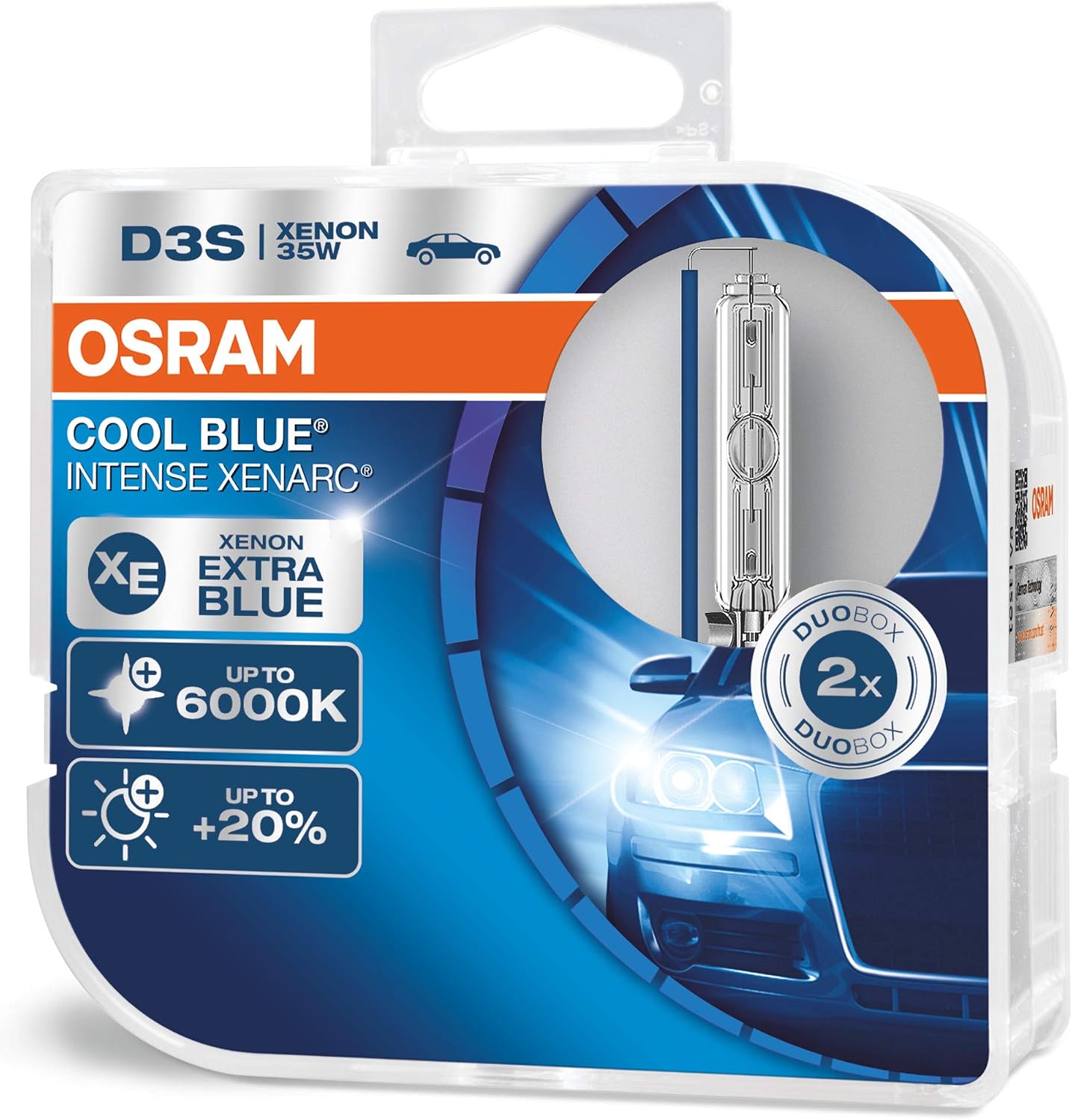 OSRAM XENARC COOL BLUE INTENSE D3S HID Xenon discharge bulb, discharge lamp, 66340CBI-HCB, duobox (2 units)
