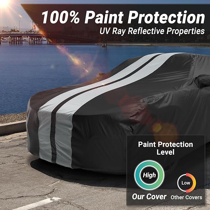 iCarCover Custom Car Cover for Chevy Camaro ZL1 Waterproof All Weather Rain - Image 3