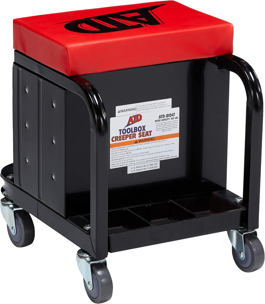 ATD Tools 81047 Heavy Duty Toolbox Creeper Seat - 450 lb. Capacity